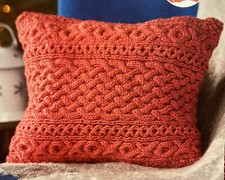 Timeless Cable Cushion Cover Aran Knitting Pattern - 30x34cm