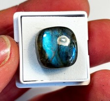 Labradorite Peacock Blue Square 15mm x 1 Loose Cabochon Gemstone LAB001