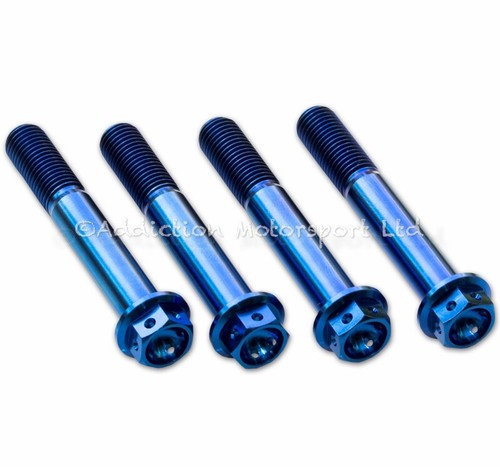 Blue titanium screws for - 4x,