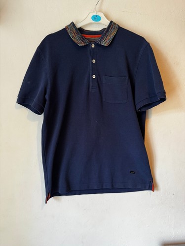 Missoni navy blue polo shirt - navy,