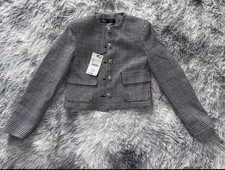 Zara Short Houndstooth Blazer
