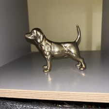 Antique Brass Pointer Dog Ornament .  Heavy