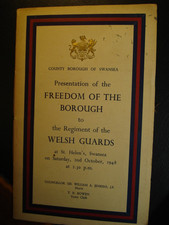 Welsh Guards Swansea Freedom 1948 British Army Regiment Wales  Military History
