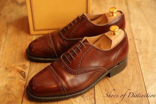 Barker brown leather brogue - brown,
