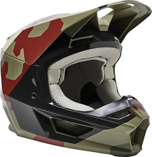 2022 SPRING Fox V1 BNKR Motocross Helmet GREEN CAMO
