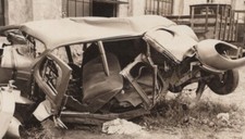 1940s crashed car wreck - 1940s,