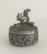 Collectable Trinket Pot - Squirrel- By R Rice Woodsetton England