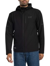 EA7 Men's Ventus 7 Cappuccio Zip Jacket, Black