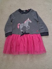 Joules Girls Unicorn Jumper Dress Age 3 Years