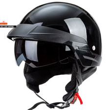 Retro Motorcycle Helmet Open