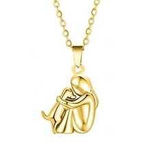 Cute Fashion Women and Dog