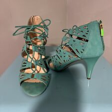 AVON-MARK Women Size 9-Lace It Up Fashion Sandal Color Green