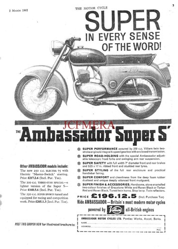 Ambassador 250cc super - ambassador, '250cc