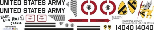 Decal 109 bell huey us - decal,