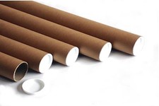 Postal Tubes - Quality Extra Strong Cardboard A4 A3 A2 A1 A0 + Plastic End Caps