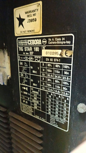 Cebora tig star 180 - ac/dc,