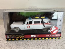 JADA TOYS HOLLYWOOD RIDES GHOSTBUSTERS ECTO-1 1959 CADILLAC MINT BOXED 1:32