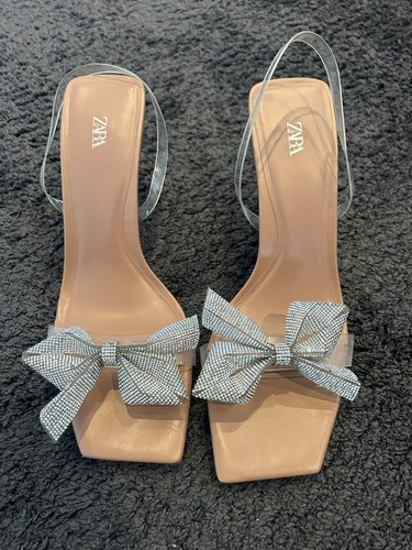 Zara nude rhinestone perspex - zara,