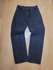 Wrangler Men's W34 L34 Black Straight Leg Jeans