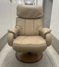 Himolla Tobi Leather Recline & Swivel Armchair With Integrated Footrest 2022