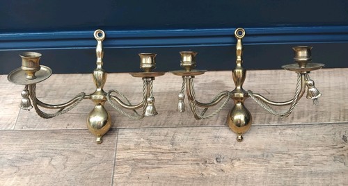 Pair vintage brass - pair,