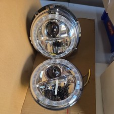7" Chrome LED (LHD) Headlamps With Side Light And Indicator Built-in.