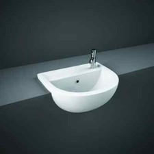 RAK Ceramics Compact 550mm Semi Recessed Basin 1 Tap Hole COMSRBAS1