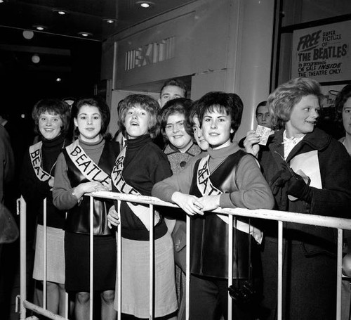 Beatles fans wait see their - beatles,