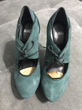 Faith Celeste Green Suede
