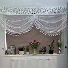 Elegant White Window Valance