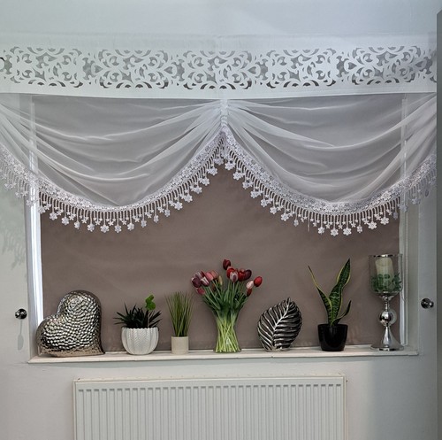 Elegant white window - elegant, valance