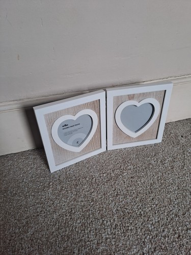 Double heart photo frame - double,