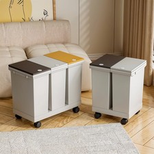 Dual Triple Recycling Bins