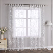 Net Curtains Panel Floral Ring