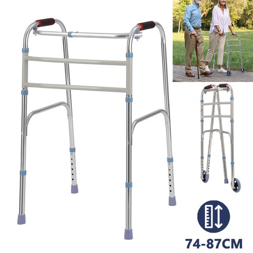 Folding walking frame with - frame,