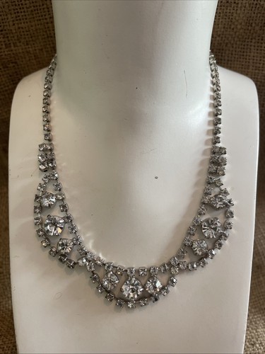 Vintage clear crystal silver - vintage,