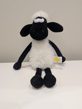 Aurora Shaun The Sheep 12'' Plush Cuddly Toy - Black and White