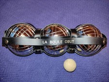 Vintage Obut Dog Boule Petanque Game French Bowls