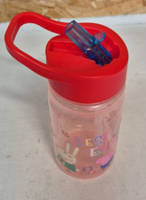 Peppa Pig Nostalgia Water Bottle with Flip up Straw, 400ml, Red