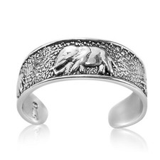 Silver Toe Ring Open