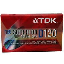 TDK D120 SUPERIOR 120 Minutes Ferric  Blank Audio Cassette Tape (2003) BRAND NEW