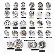 Premium Kitchen Sink Strainer Replacement Basin Drainer Waste Plug  Filter Steel