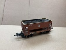 PIKO G GAUGE FREIGHT CAR WAGON OPEN ORE MINERAL WAGON DB BROWN W/LOAD READ !