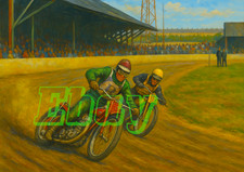 Barrow Speedway Holker Street Themed Retro Style A4 Size Poster Print