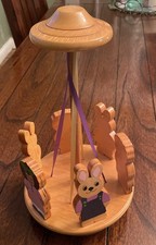 Unusual Rare Wooden Carousel