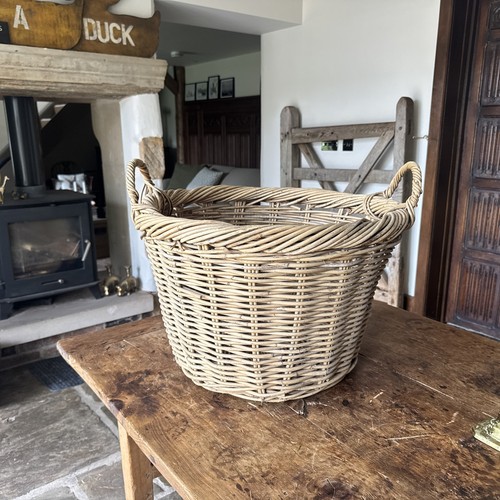 Wicker log basket - wicker, home