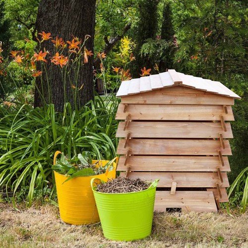 Wooden composter compost - wooden,