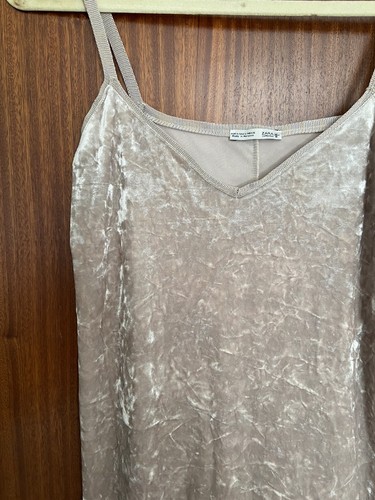 Zara champagne gold velvet - champagne,