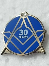 Masonic 30 Years Service Pin Badges