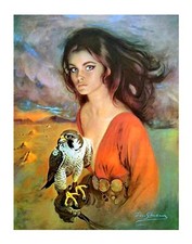 THE FALCONER LOU SHABNER TRETCHIKOFF LYNCH KITSCH VINTAGE QUALITY CANVAS PRINT